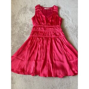 Trina TurkSize 4 The Islander Dress Tiered Fit & Flare Party‎ Cocktail Pink